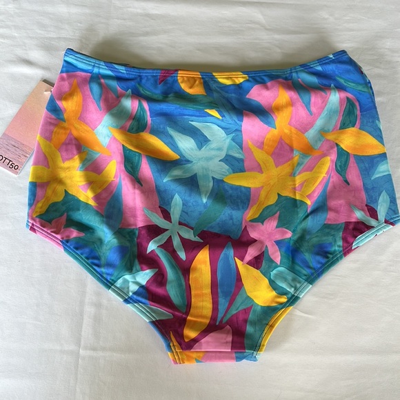 Mott50 High Waisted Wrap Bikini Bottom in Golden Hour floral Size XL NWT - Picture 6 of 13